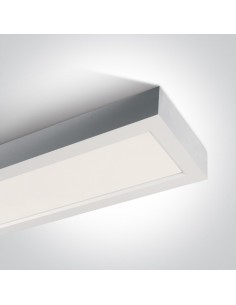Megkla biały plafon LED 14,5x120cm IP40 3000K 40W 62140RF/W/W OneLight