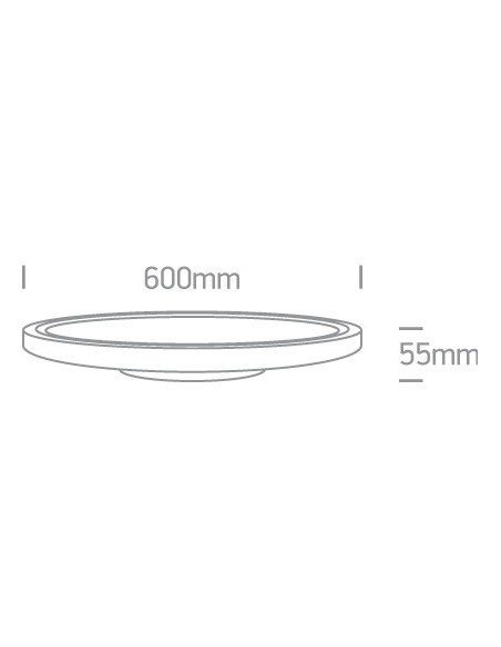Zigos 2 62160FB/B/C czarny plafon LED 4000K 60W nieściemnialny zasilacz LED w zestawie OneLight