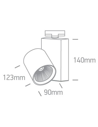 Bevino 2 65612NT/B/C czarny track spot COB LED 4000K 30W zasilacz w zestawie OneLight