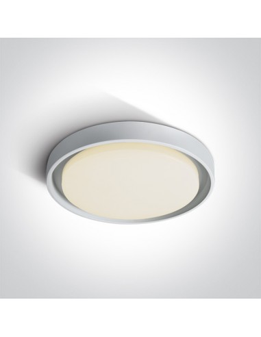 Moulki 67384/W/W biały plafon LED 3000K 30W IP54 nieściemnialny zasilacz LED w zestawie OneLight