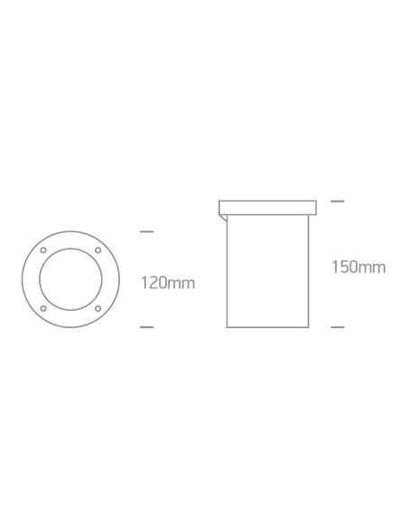 Gafeli 69062/W zewnętrzny wpust ze stali nierdzewnej COB LED 3000K IP67 8W 230V nieściemnialny zasilacz LED w zestawie  OneLig