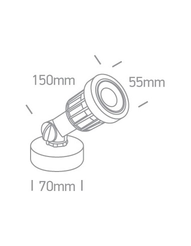 Valdo 7070/C czarna lampa ogrodowa LED 4000K 5W IP65 kolec i  nieściemnialny zasilacz LED w zestawie OneLight