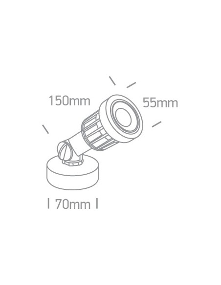 Valdo 7070/C czarna lampa ogrodowa LED 4000K 5W IP65 kolec i  nieściemnialny zasilacz LED w zestawie OneLight