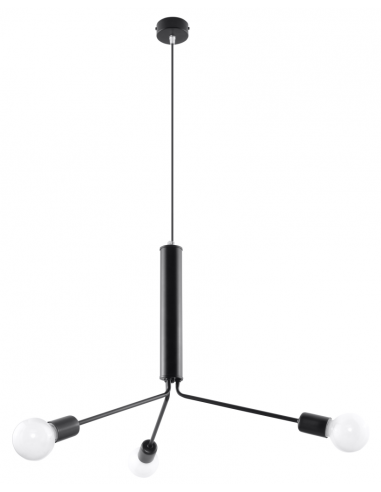 Lampa wisząca Duomo 3D czarna SL.0303 - Sollux