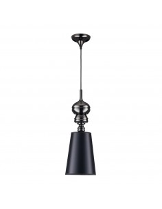 Queen lampa wisząca z abażurem czarna Step Into Design