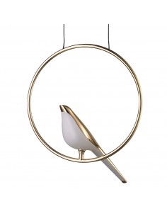 Tit lampa wisząca LED złota ptak Step Into Design