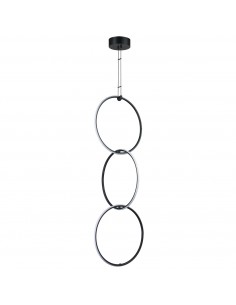 Coco 3 lampa wisząca LED ring czarna 40 cm Step Into Design