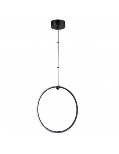 Coco lampa wisząca LED ring czarna 40 cm Step Into Design