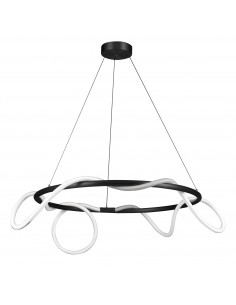 Fantasia round lampa wisząca LED czarna 60 cm Step Into Design