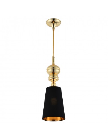 Queen lampa wisząca czarno złota MP-8846-18 black gold Step Into Design