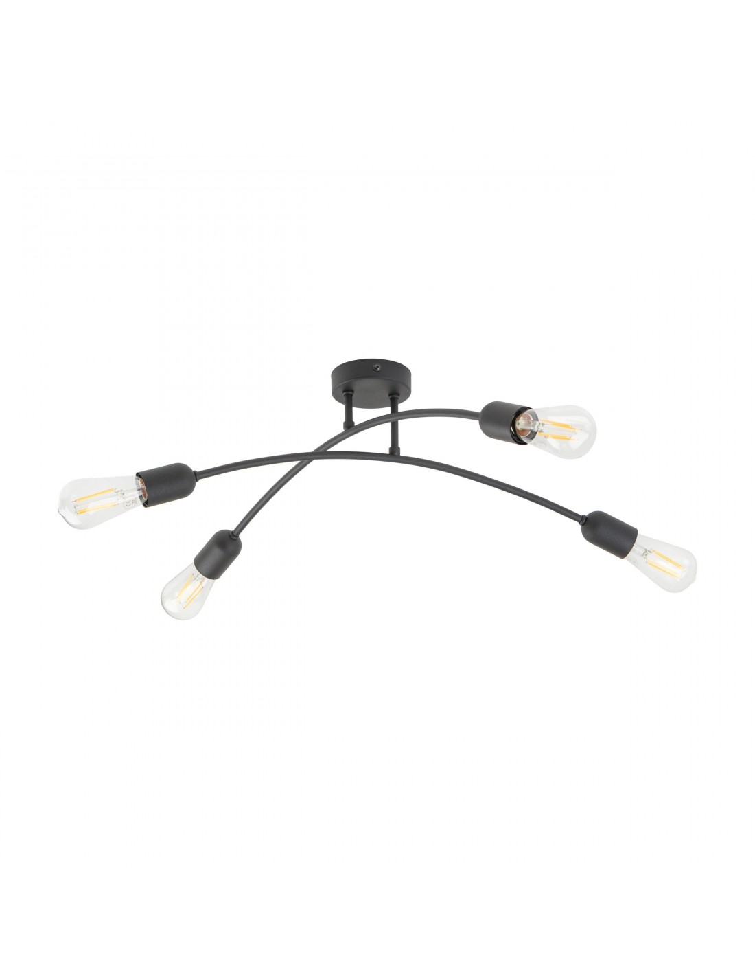 Helix Lampa Sufitowa Czarna Tk Lighting