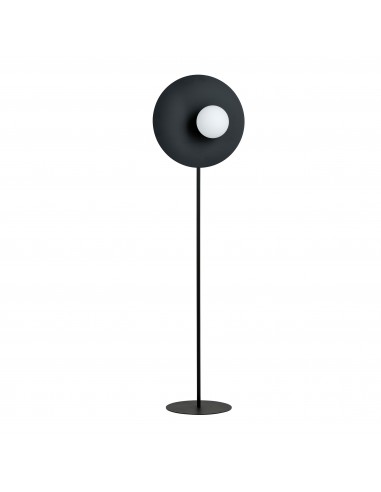 Oslo lampa stojąca czarna biała kula 1187/LP Emibig
