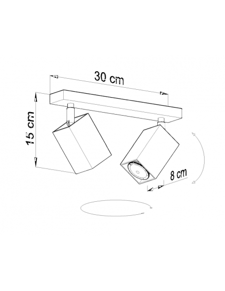Plafon MERIDA 2 Szary SL.0456 - Sollux - 2
