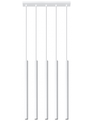 Lampa wisząca PASTELO 5 punktowa biała SL.0468 - Sollux