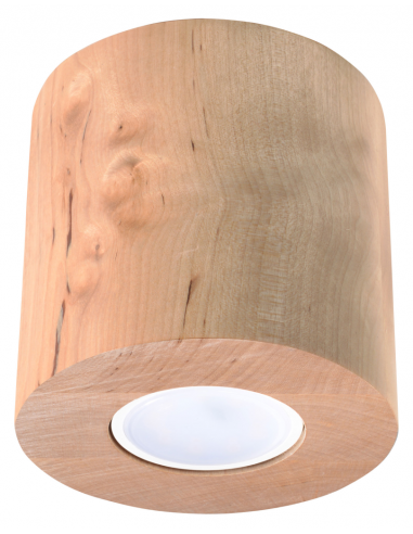 Tuba natynkowa drewniana Orbis skandynawska 10cm GU10 SL.0492 - Sollux