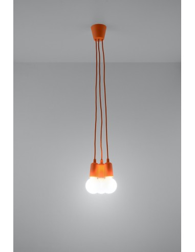 Lampa wisząca DIEGO 3 pomarańczowy 
