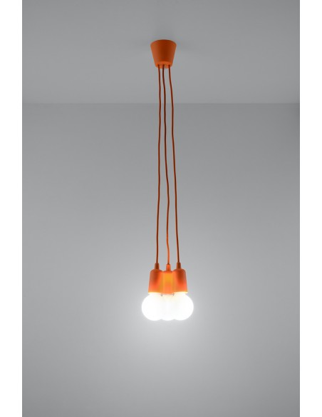 Lampa wisząca DIEGO 3 pomarańczowy 