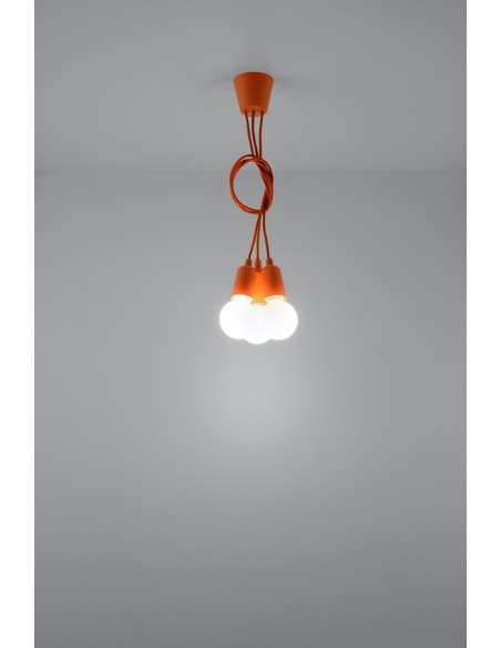 Lampa wisząca DIEGO 3 pomarańczowy 