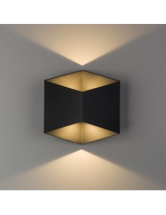 Triangles kinkiet zewnętrzny LED czarno złoty 8142 Nowodvorski