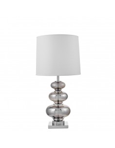 Briston lampka nocna biało srebrna LDT 303 (GR+WT) Lumina Deco