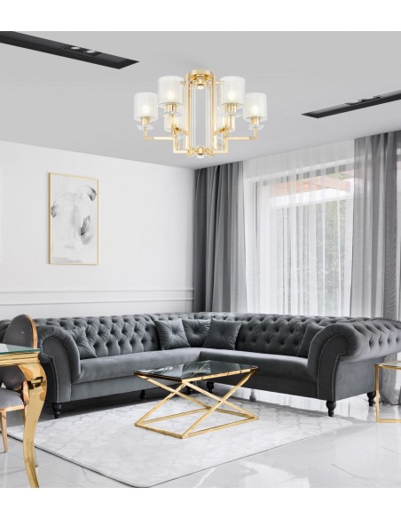 Manhattan lampa sufitowa loft złota LDC 8012-6 (GD) Lumina Deco