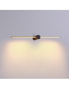Wand kinkiet LED 2 punktowy czarno złoty 467A Elkim Lighting