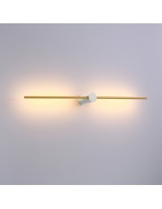 Wand kinkiet LED 2 biało złoty nowoczesny 467A Elkim Lighting