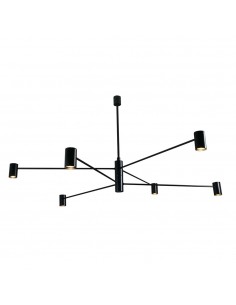 Dakata lampa minimalistyczna 6 punktowa czarna 5638 Shilo