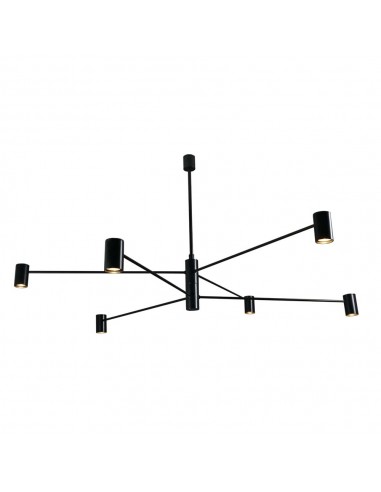 Dakata lampa minimalistyczna 6 punktowa czarna 5638 Shilo