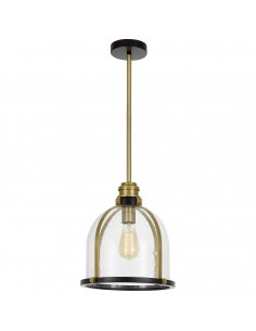 Branson lampa loft mosiężna szklany klosz LDP 1229-250 (BK+MD) Lumina Deco