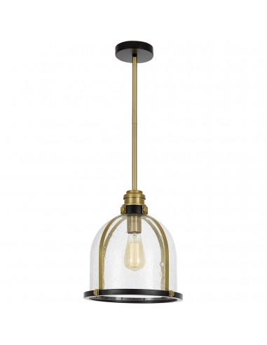 Branson lampa loft mosiężna szklany klosz LDP 1229-250 (BK+MD) Lumina Deco