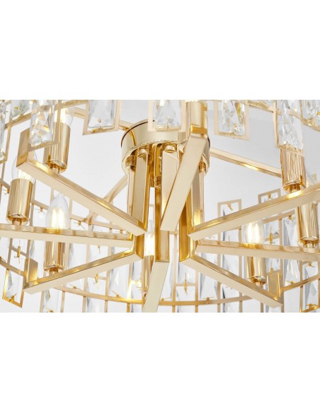 Fiorina czarny żyrandol kryształowy D60 LDP 7041-600 (GD) Lumina Deco