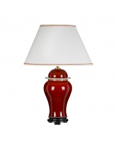 Oxblood lampa stołowa czerwona DL-OXBLOOD-TJ-TL Elstead Lighting