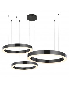 Lampa wisząca CIRCLE LED TYTAN na 1 podsufitce ST-8848-60+80+100 black Step Into Design