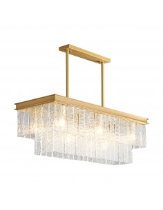 Lampa wisząca kryształowa złota nad stół ICELAND 100 cm ST-6308-10C Step Into Design
