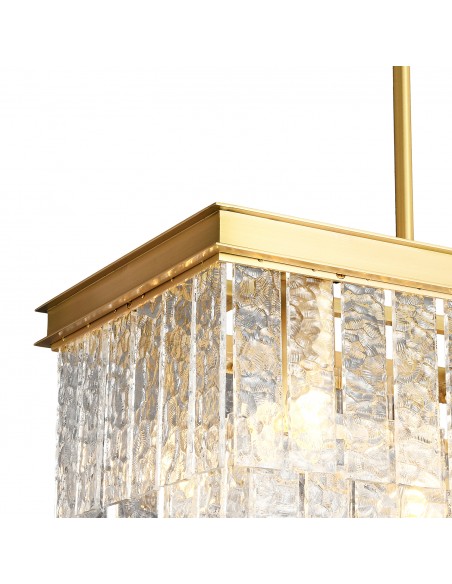 Lampa wisząca kryształowa złota nad stół ICELAND 100 cm ST-6308-10C Step Into Design