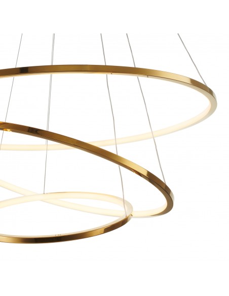 Circle slim lampa wisząca ring złota 3 pierścienie 40+60+80 Step Into Design