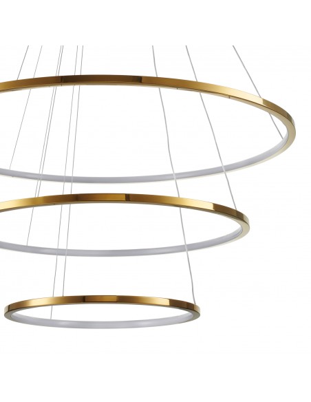 Circle slim lampa wisząca ring złota 3 pierścienie 40+60+80 Step Into Design