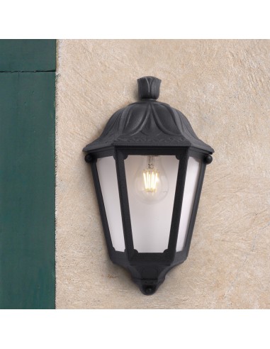 Iesse lampa elewacyjna zewnętrzna czarna FMG-IESSE-BLK Fumagalli