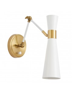 Lampa ścienna kinkiet nowoczesny biały Sena LDW 8101-2 (WT) Lumina Deco