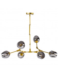 Lampa wisząca MODERN ORCHID-6 złoto szara 130 cm ST-1232-6 GOLD - Step into design