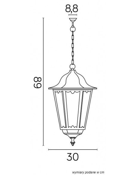 Lampa wisząca Retro Maxi K 1018/1/BD Czarny lub patyna IP43 - Su-ma - 4