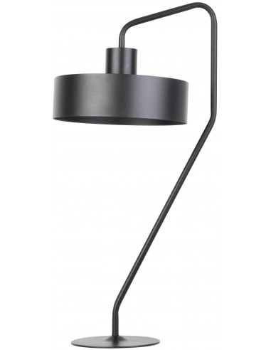 Lampka metalowa loftowa Jumbo okrągła czarna minimalistyczna 50108 - Sigma