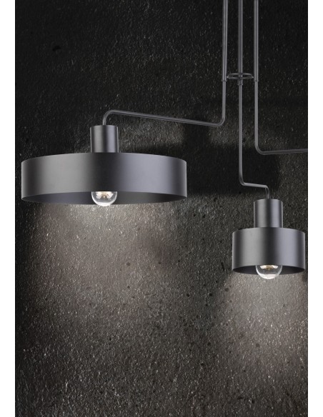 Lampa sufitowa czarna nowoczesna VASCO 1 punktowa metalowa okrągła 31549 - Sigma - 2