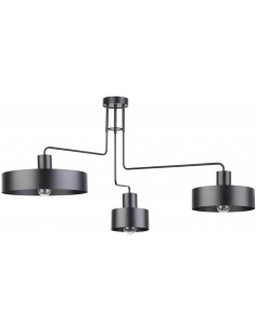 Lampa sufitowa nowoczesna Vasco czarna 3 punktowa metalowa 31553 - Sigma