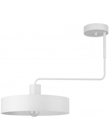 Lampa sufitowa nowoczesna metalowa VASCO 1 punktowa biała okrągła 31550 - Sigma
