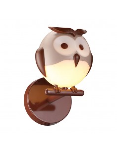 Kinkiet Owl 1 Brązowy ML245 - Milagro