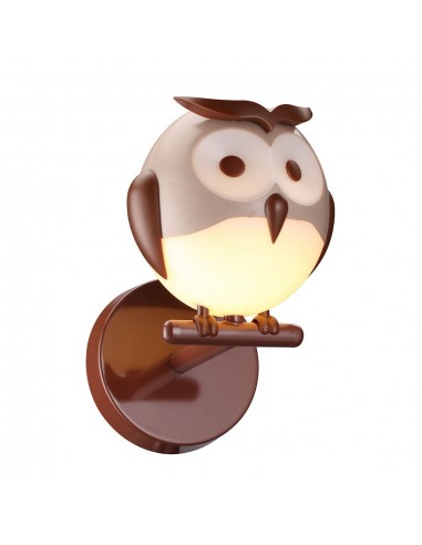 Kinkiet Owl 1 Brązowy ML245 - Milagro