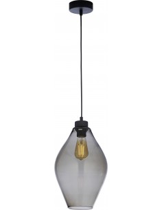 Lampa wisząca Tulon 1 punktowa szklana czarna 4192 - TK Lighting