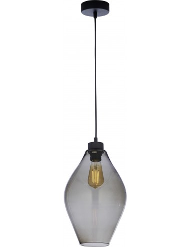 Lampa wisząca Tulon 1 punktowa szklana czarna 4192 - TK Lighting